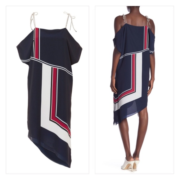 Joie Dresses & Skirts - Joie Edyte Color-Blocked Cold-Shoulder Dress
